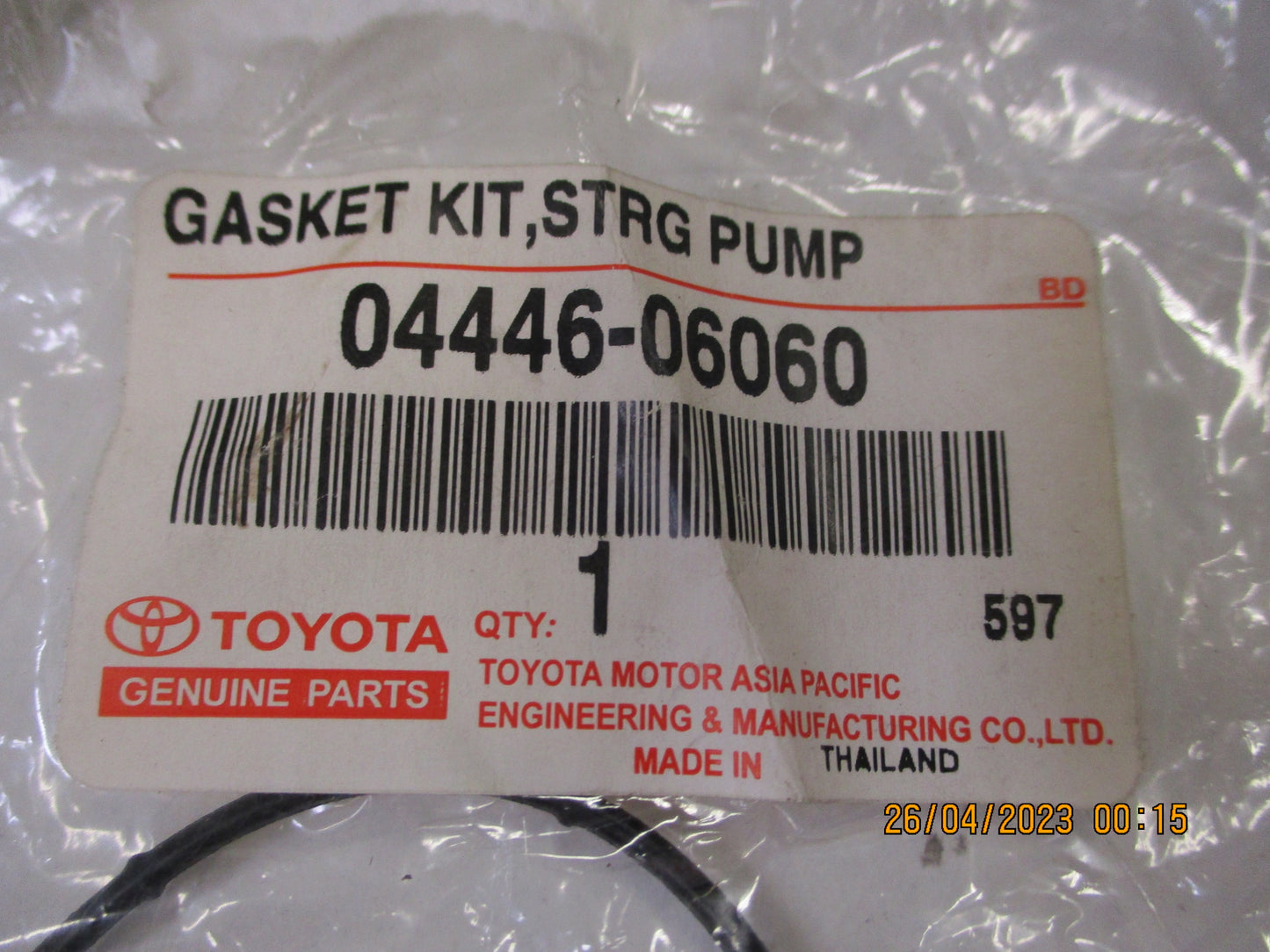 Toyota Hilux GGN25 Genuine Power Steering Pump Gasket Kit New Part