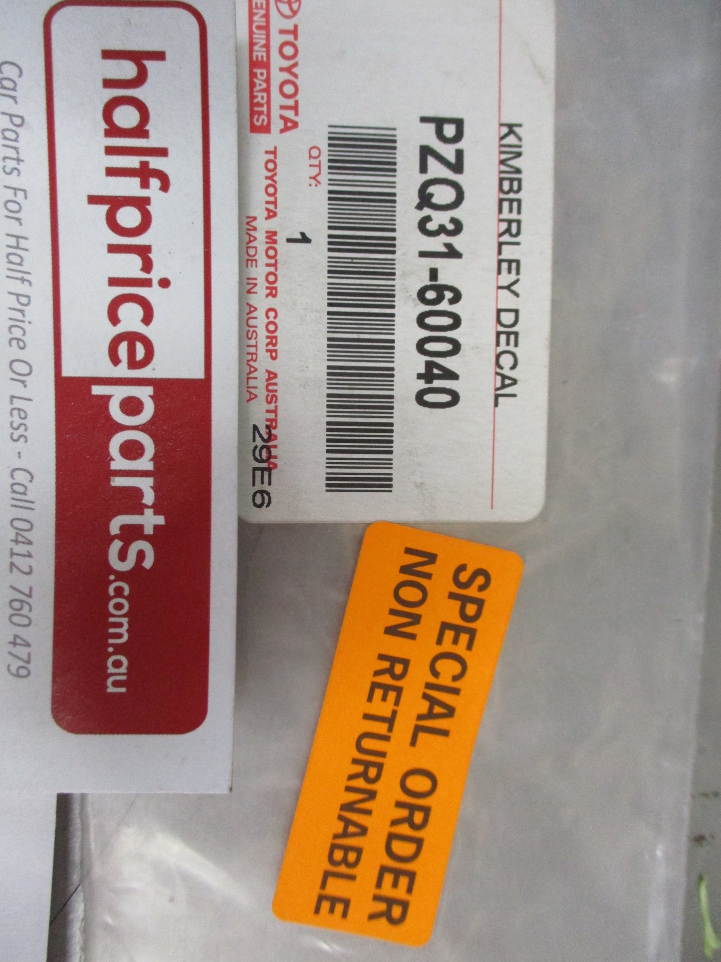 Toyota Prado Kimberley GXL Genuine Left Hand Rear Quator Panel Decal New Part