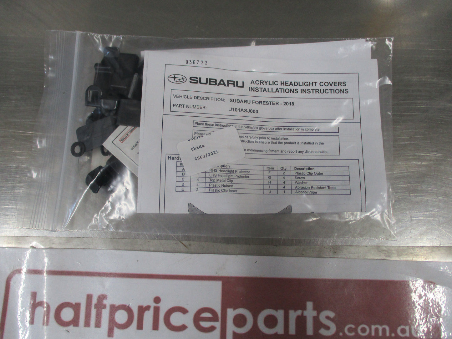 Subaru Forester Genuine Headlight Protector Kit New Part