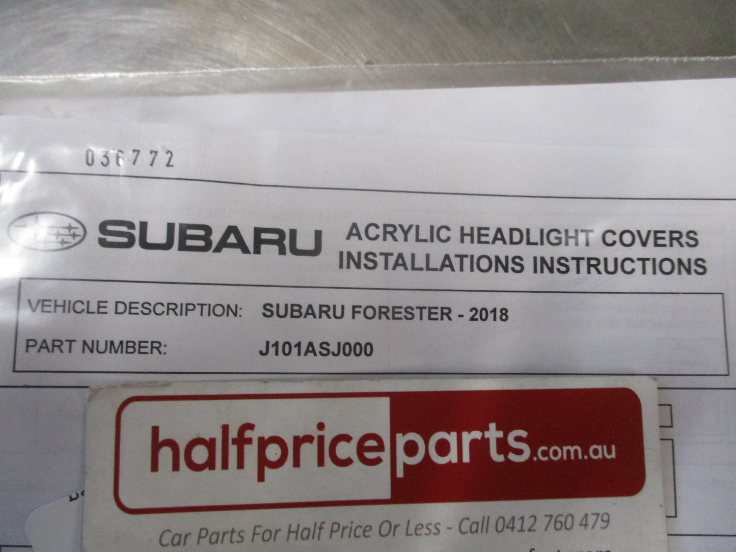 Subaru Forester Genuine Headlight Protector Kit New Part