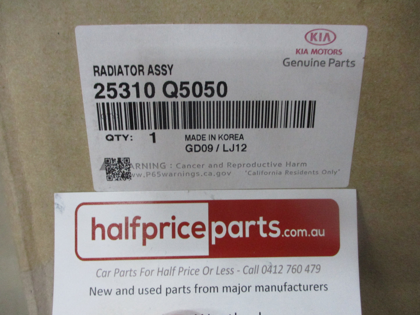Kia Seltos Genuine Radiator Assembly New Part