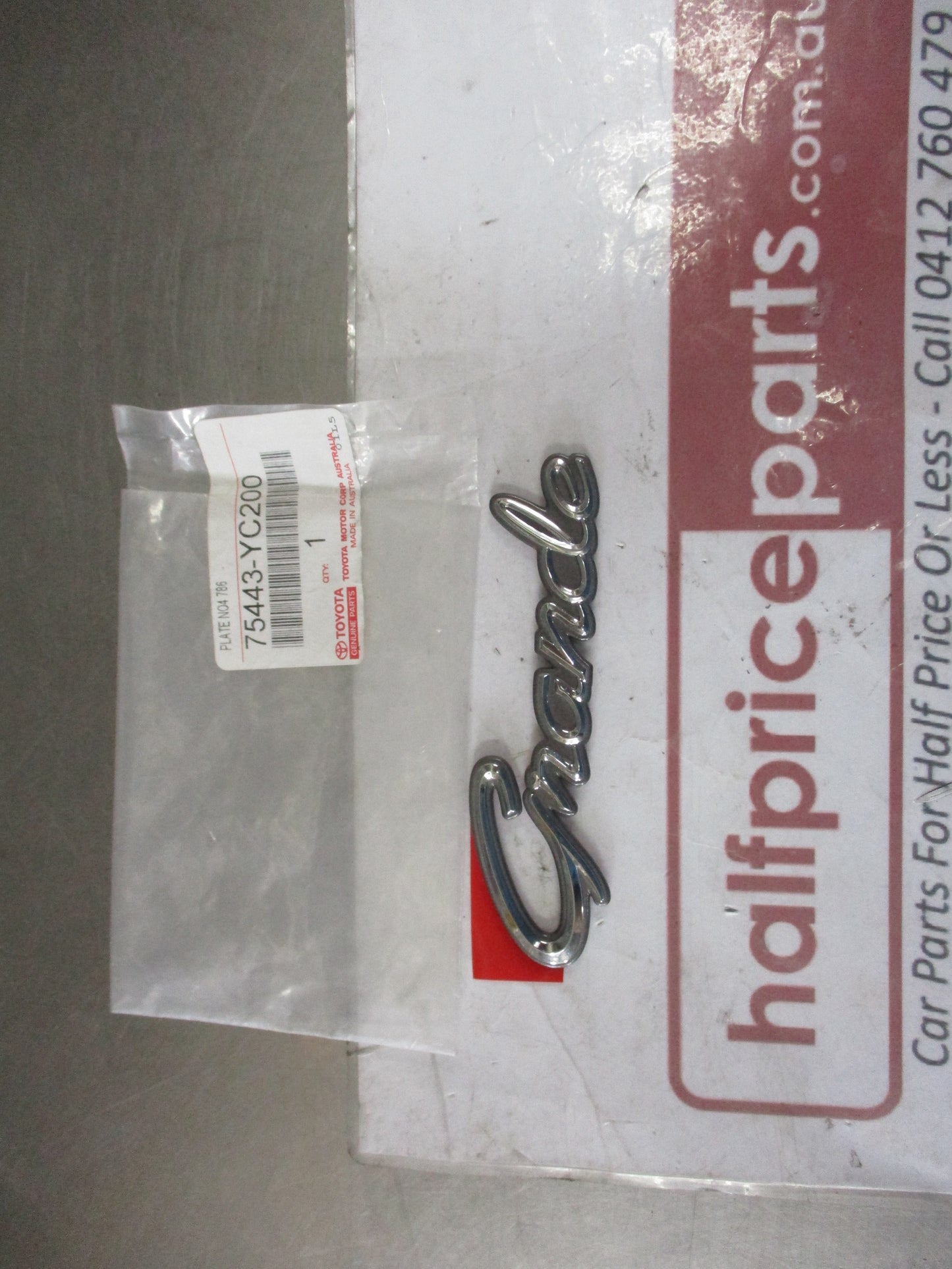 Toyota Prado Genuine Rear Tail Gate Chrome Emblem New Part