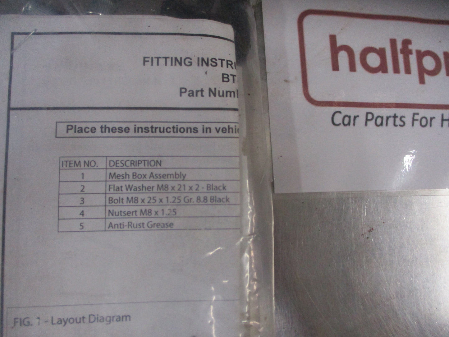 Mazda BT-50 Genuine Mesh Box For Lockable Storage Over Wheel Arch New Part