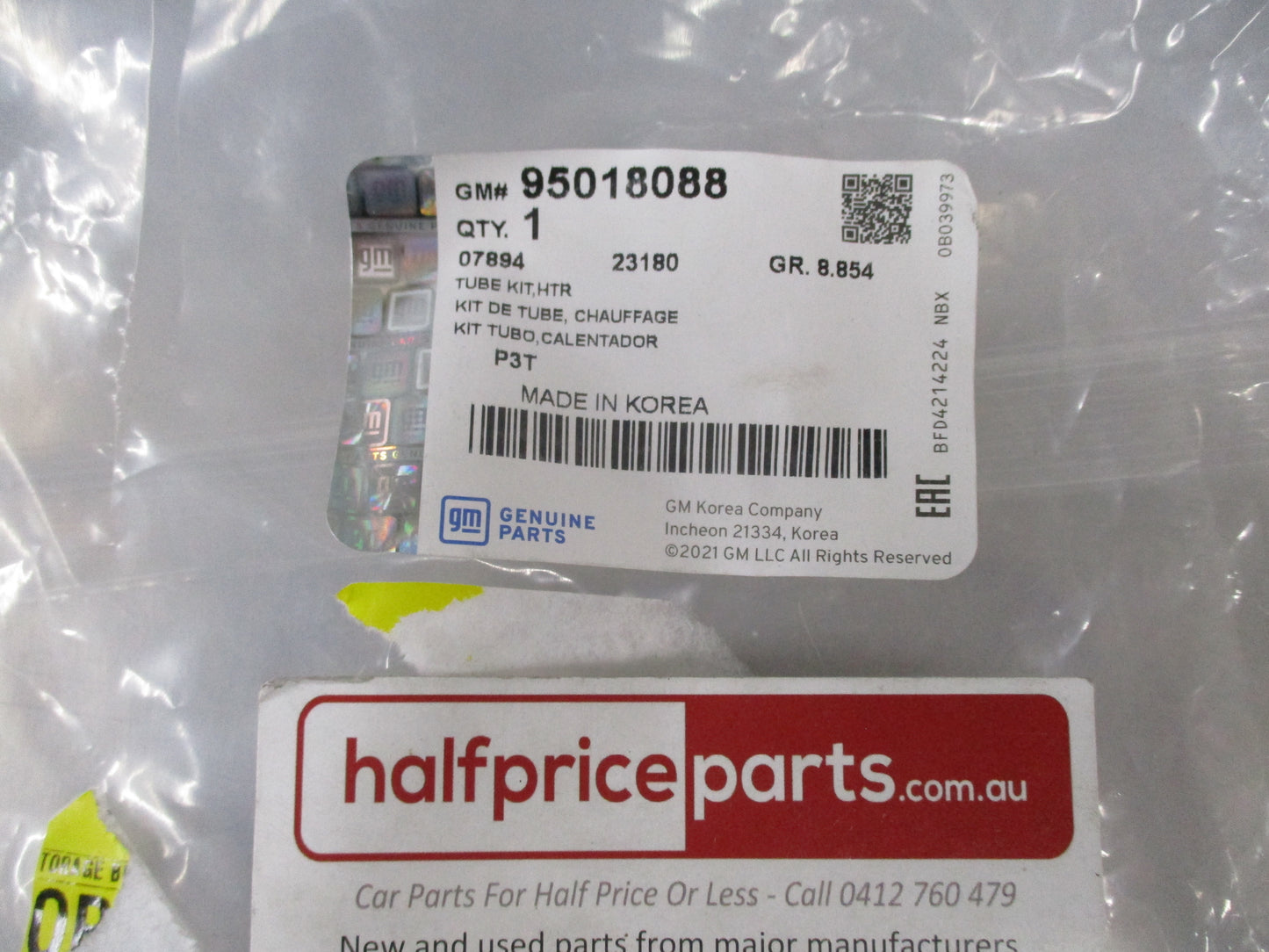 Holden Barina/Trax Genuine Heater Core Tube Kit New Part