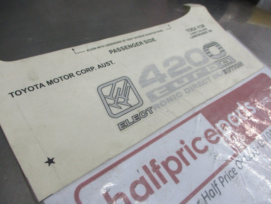 Toyota Landcruiser 100 Series Genuine Quarter Panel Decal Light Colour New Part