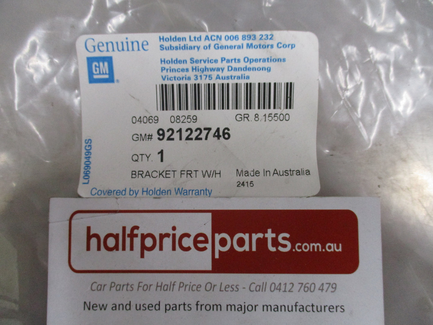 Holden Commodore VT/VX/VY/VZ Genuine Front Left Hand Wheel House Panel Bracket New Part