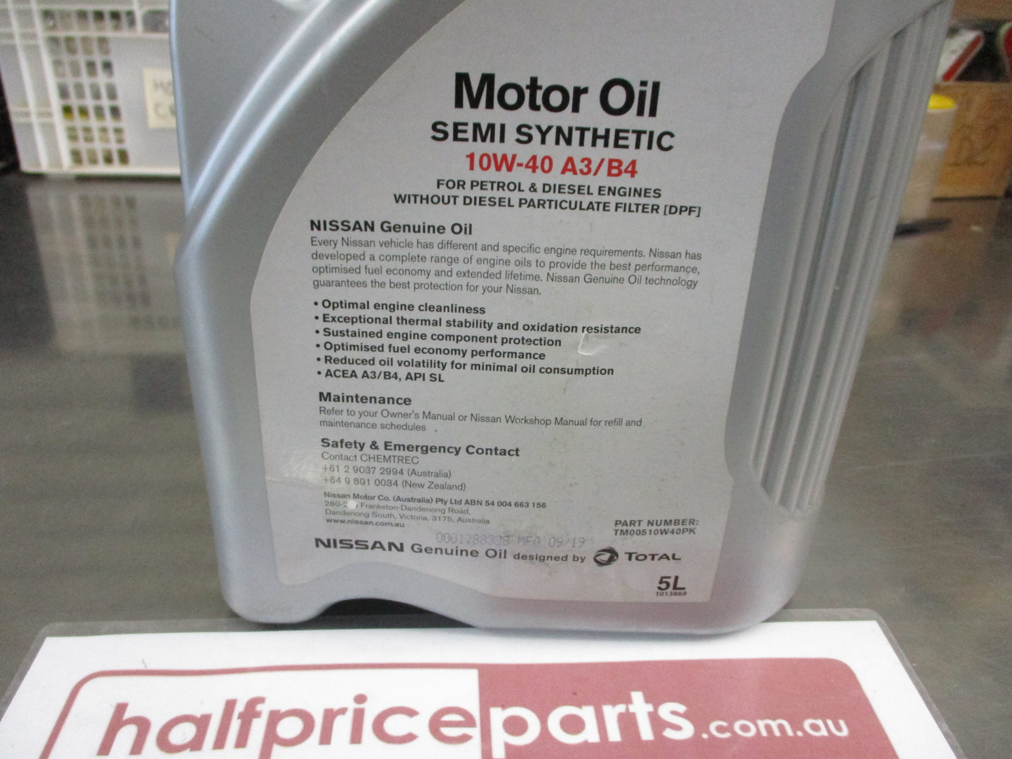 Nissan Genuine Motor Oil Semi Synthetic With Out DPF 10W-4o A3/B4 New Part