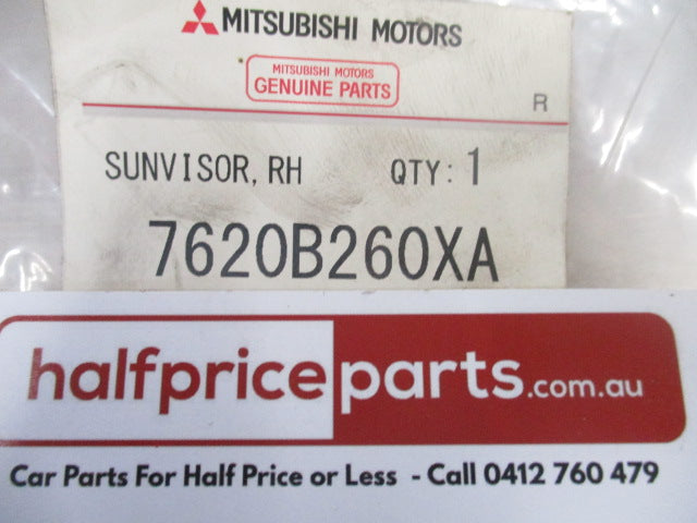 Mitsubishi Outlander Genuine Right Hand Sun Visor With Light (Black) New Part