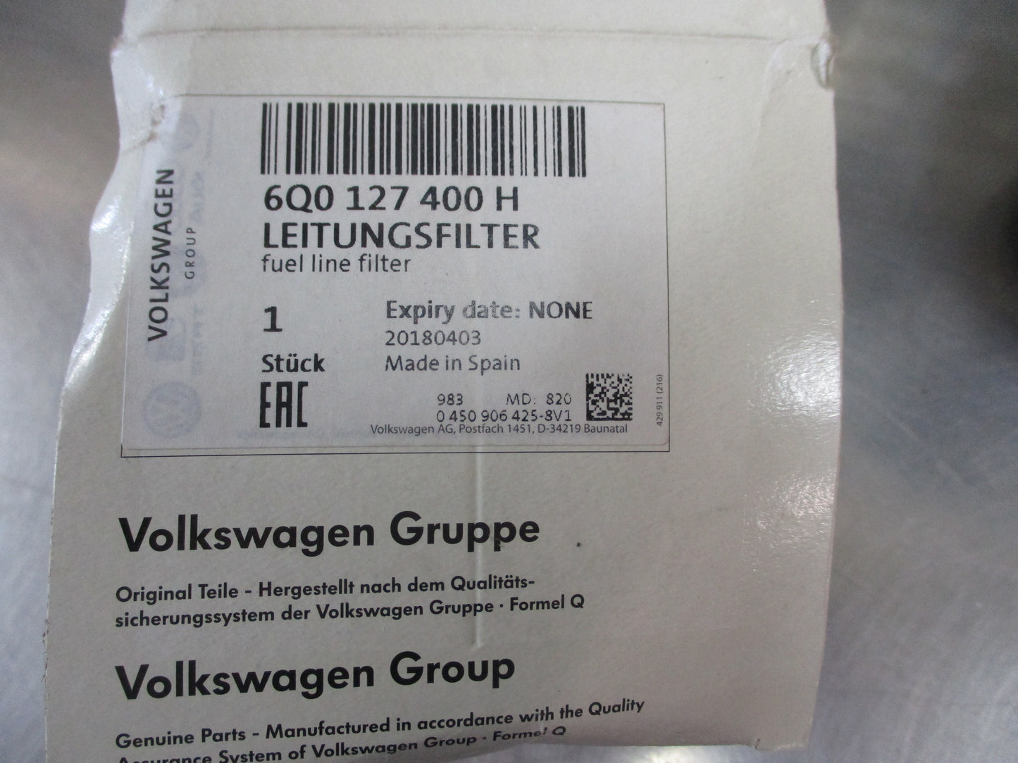 VW Polo/Skoda Fabia/Seat Ibiza Genuine Fuel Filter TDI Diesel New Part