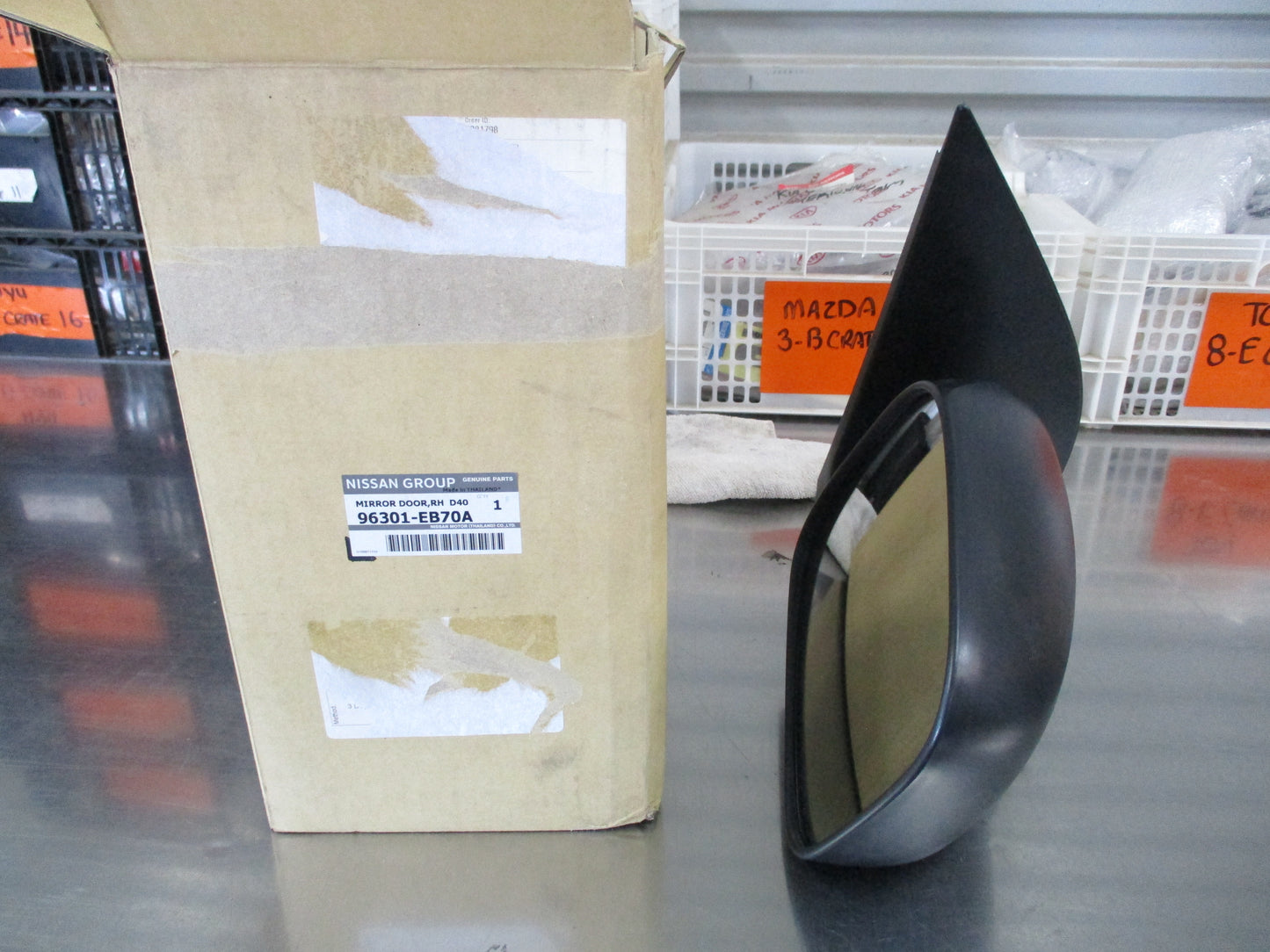 Nissan D40 Navara Drivers Side Mirror Assy Black New