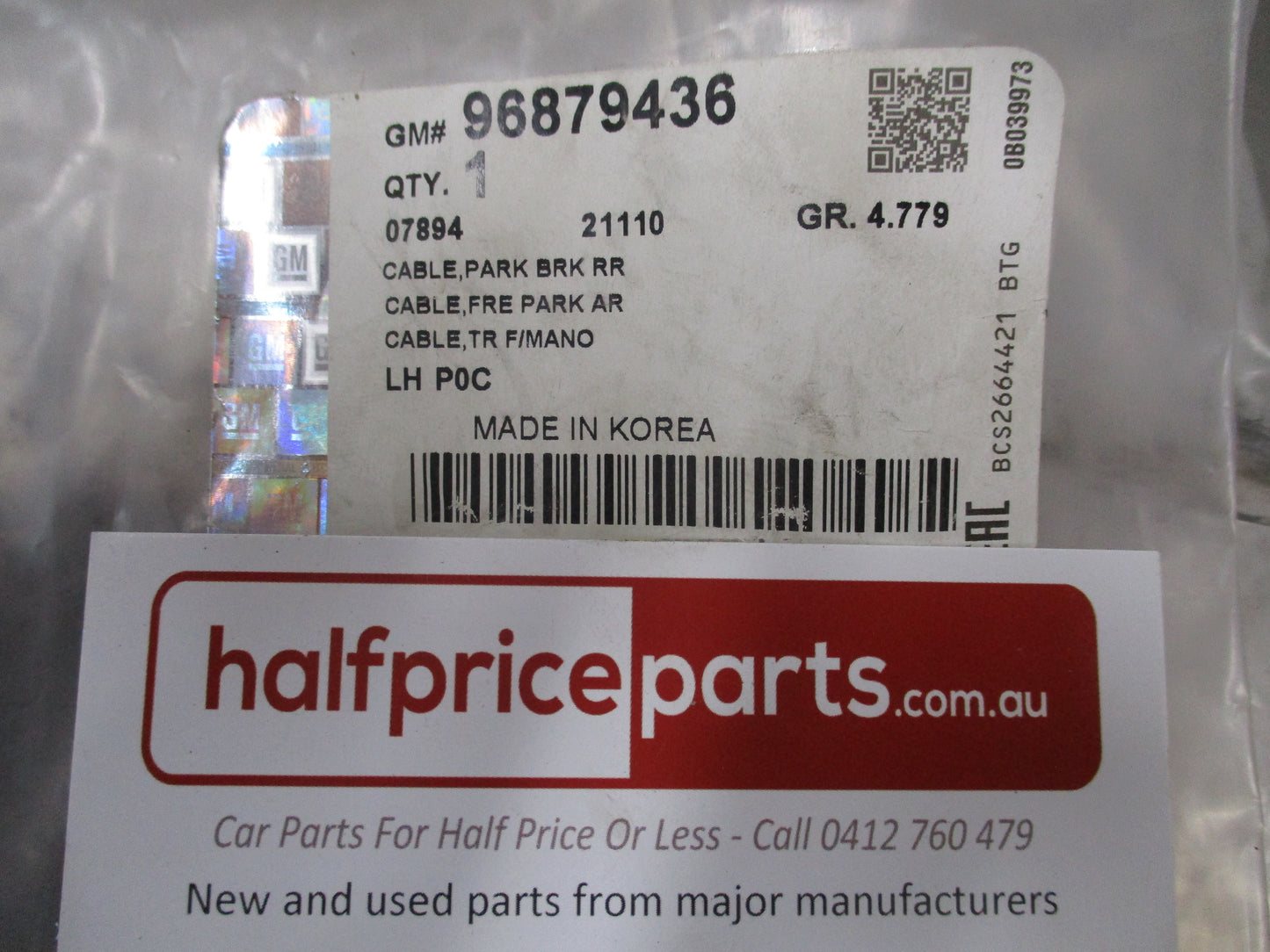 Holden Captiva/Captiva Sport Genuine Left Hand Break Cable New Part