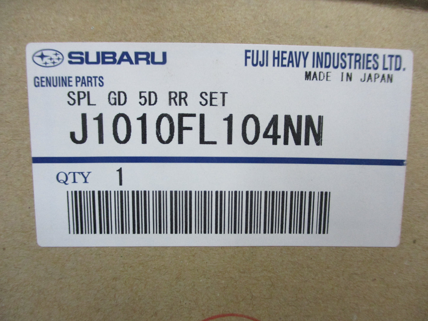 Subaru Impreza Hatch Genuine Rear Mud Flap Set New Part