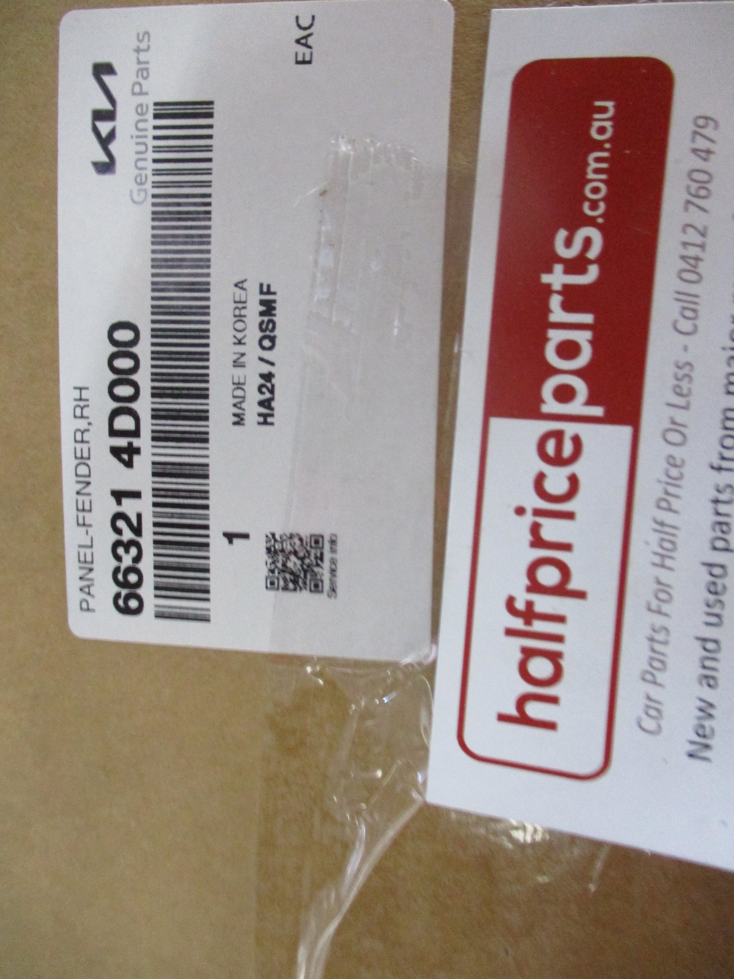 Kia Carnival Genuine Drivers Front Guard (Unpainted) New Part