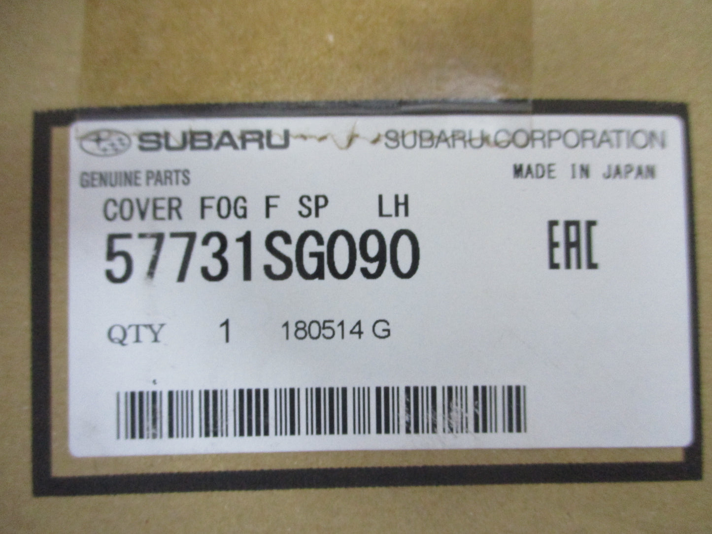 Subaru Forester Genuine Left Hand (Passenger) Fog Light Bezel New Part