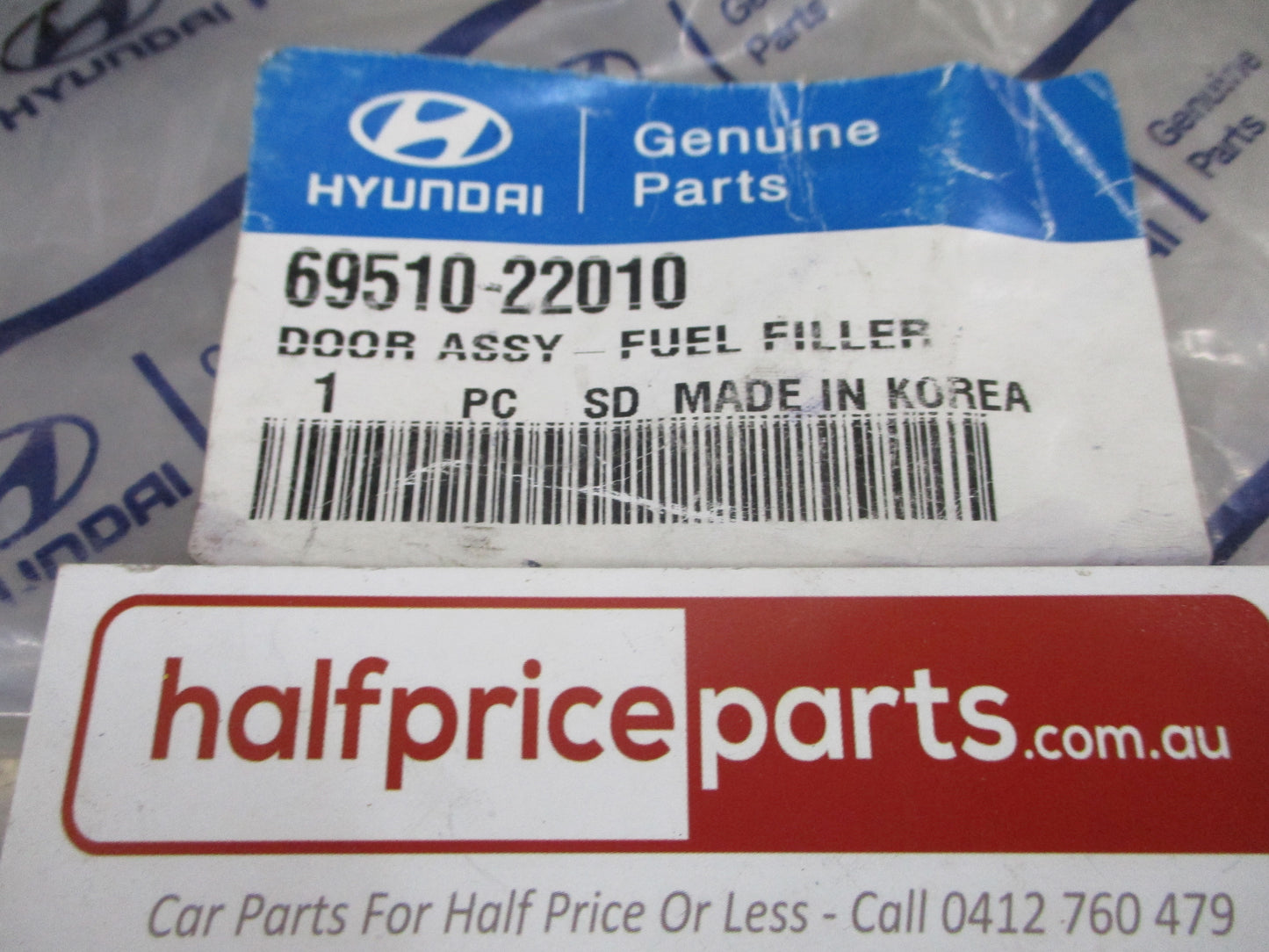 Hyundai Excel Genuine Fuel Filler Door Assembly (Unpainted) New Part