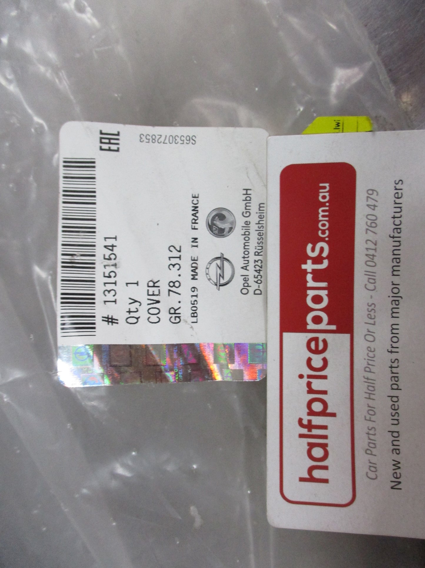 Holden Astra -H Genuine Front End Panel Cover Anthracite New Part