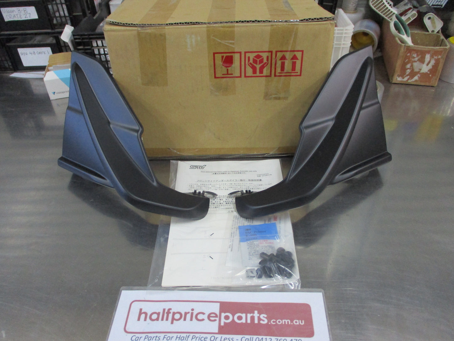 Subaru STI Genuine Front Side Flap Set New Part