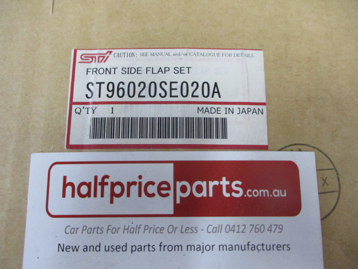 Subaru STI Genuine Front Side Flap Set New Part
