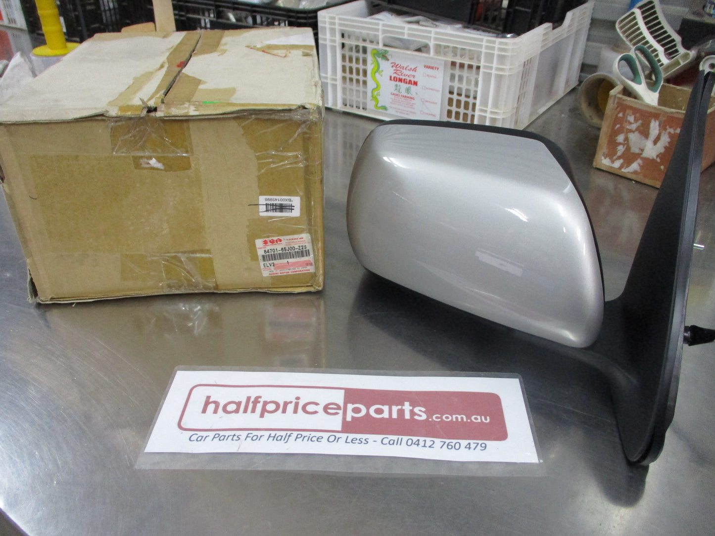 Suzuki Grand Vitara Genuine Drivers Outer Electric Mirror Assebmly With (Factroy Silver Mirror Scalp) New Part .