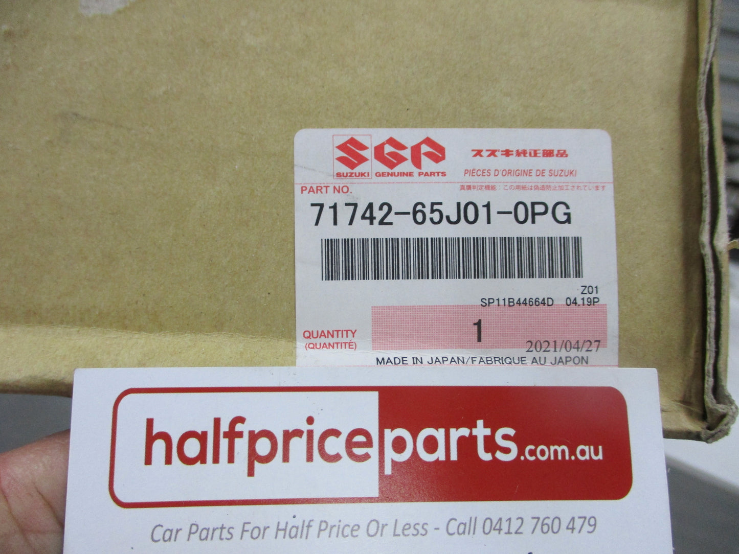 Suzuki Grand Vitara Genuine Front Lower Chrome Molding New Part