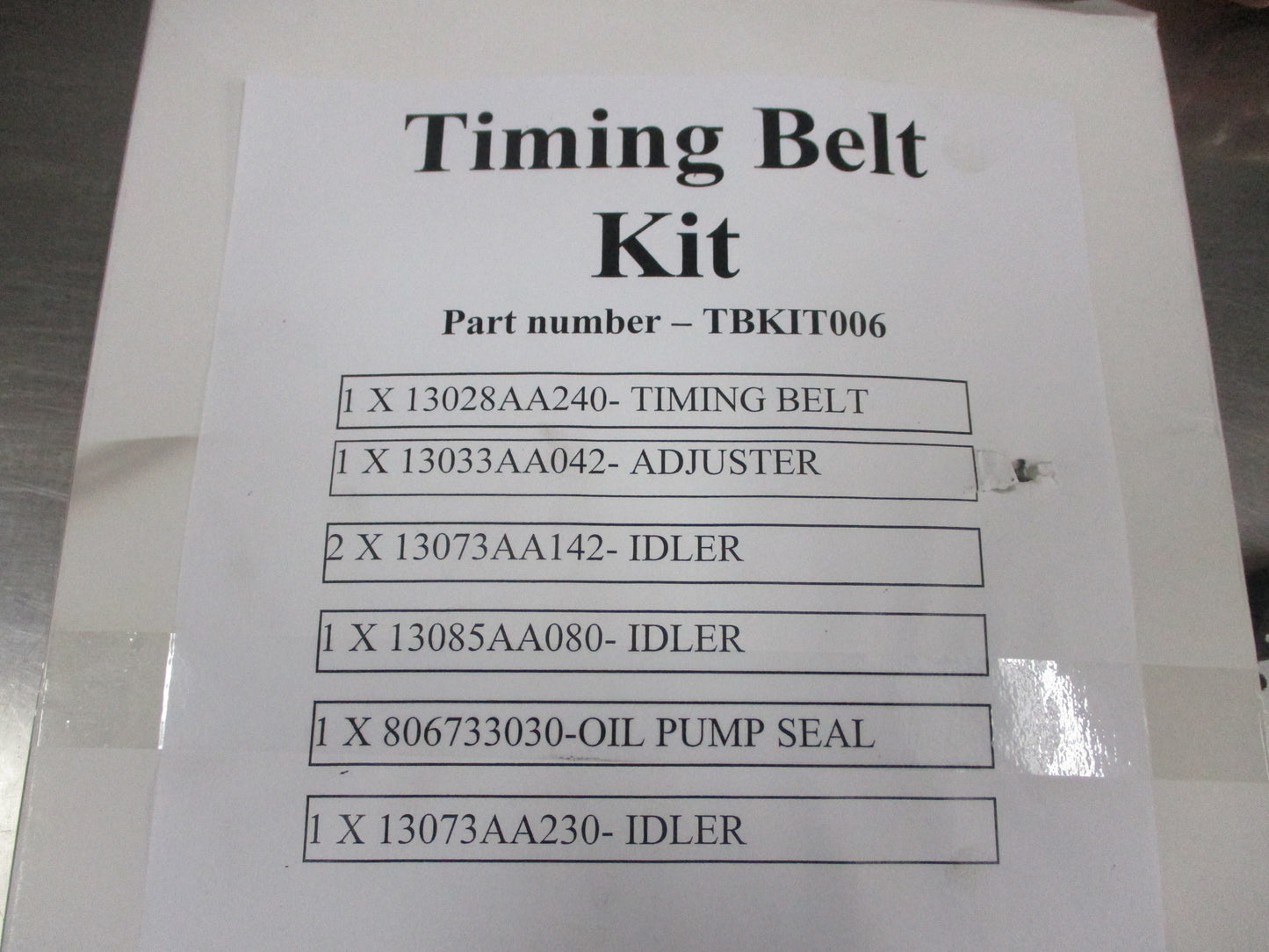 Subaru WRX-STI-Forester-Liberty Genuine Timing Belt Kit New Part