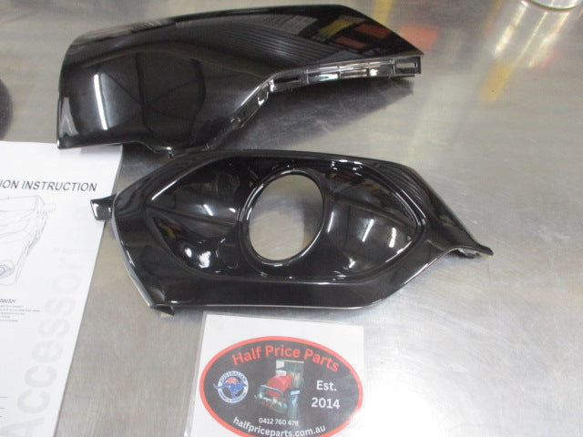 Mitsubishi Pajero Sport Genuine Front Fog Light Bezel Protector Kit (Factory Black) New Part