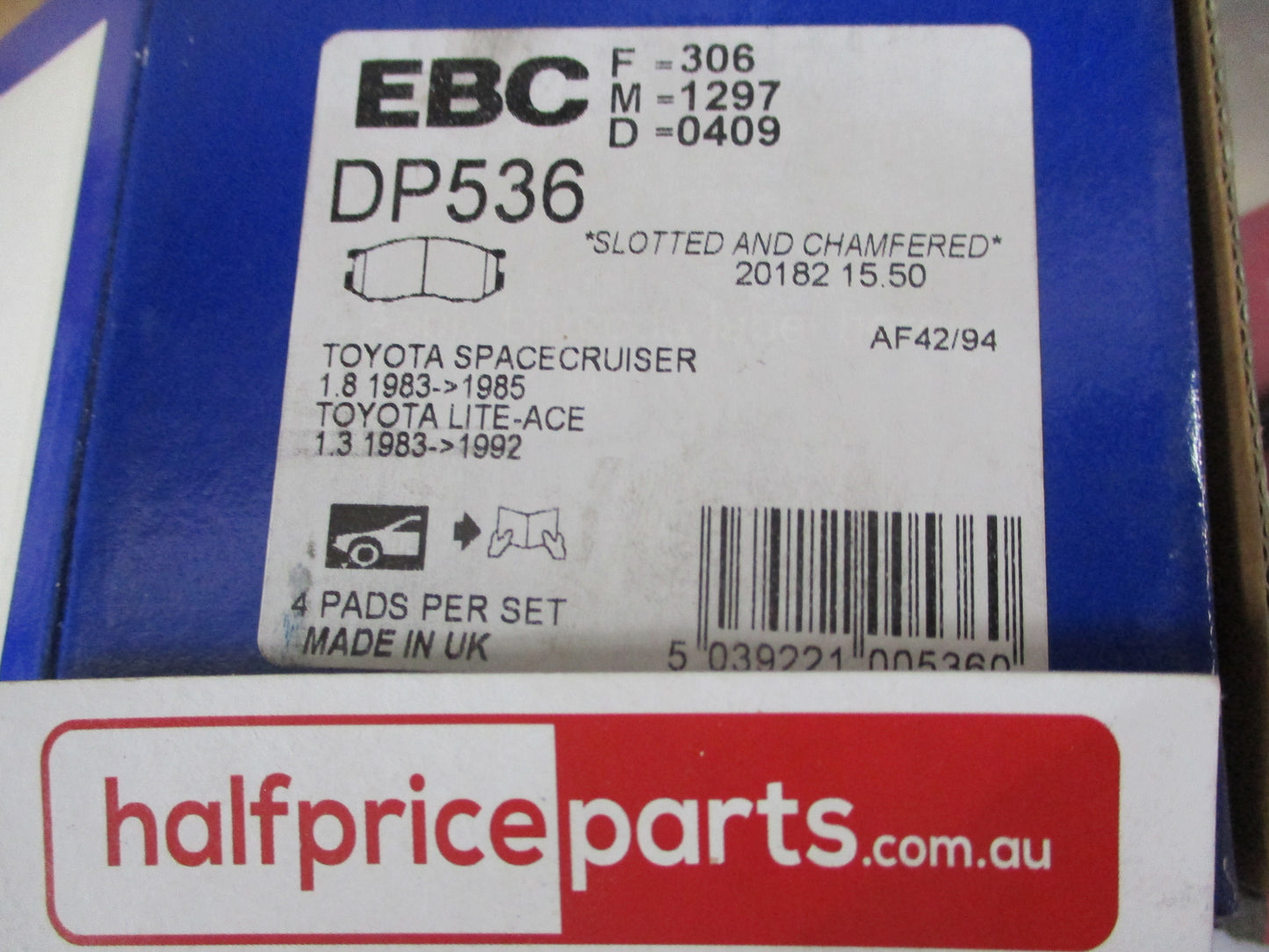 EBC Front Disc Brake Pad Set Suits Toyota Lite-Ace Van New Part
