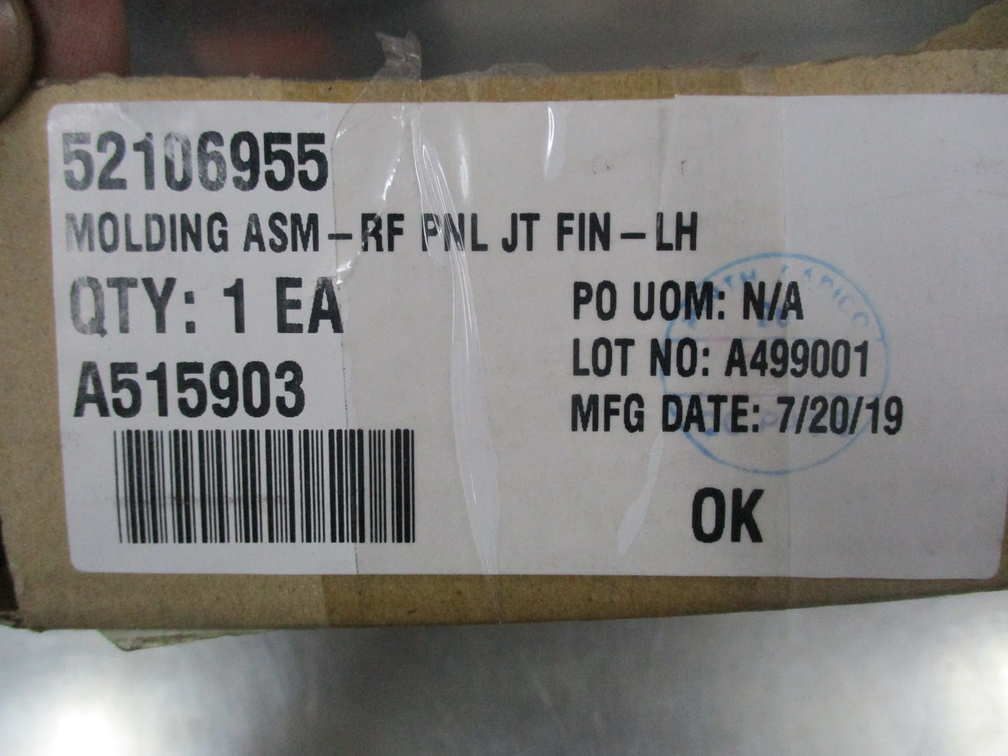 Holden RG Colorado Crew Cab Passengers Front Roof Moulding New