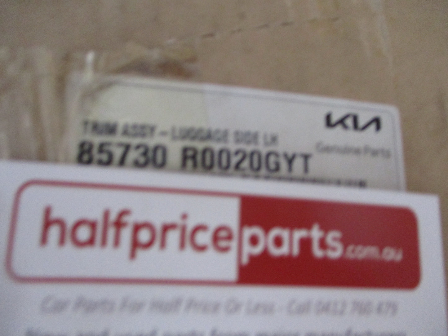 Kia Carnival Genuine Left Hand Rear Inner Luggage Trim (Misty Gray-Apollon Gray) New Part