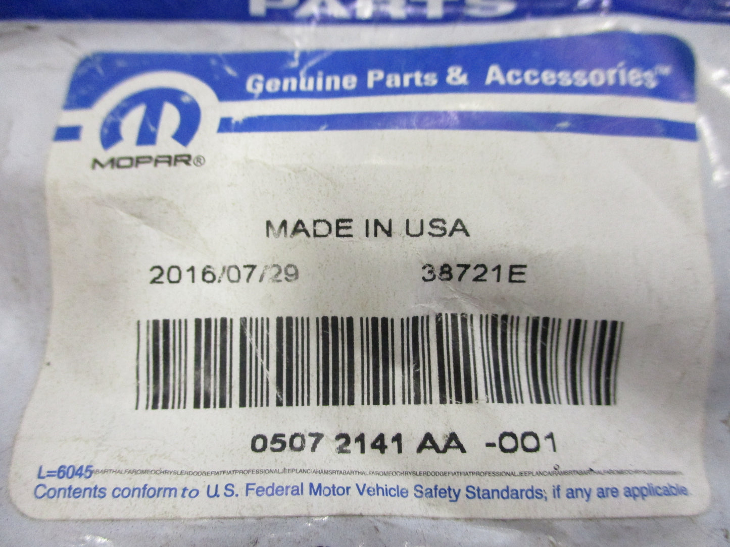 Jeep wrangler/300/Dodge Charger/Durango/Magnum Genuine A/C Line Gasket O-Ring New Part