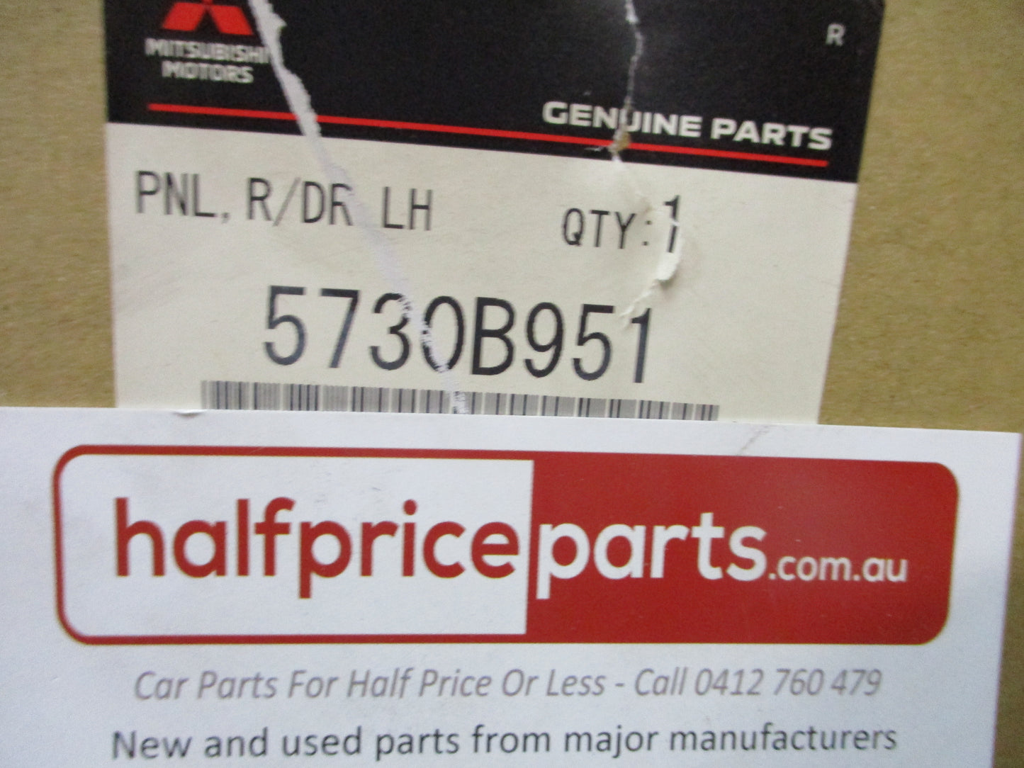 Mitsubishi Outlander Genuine Left Hand Rear Door Assembly (Unpainted) New Part