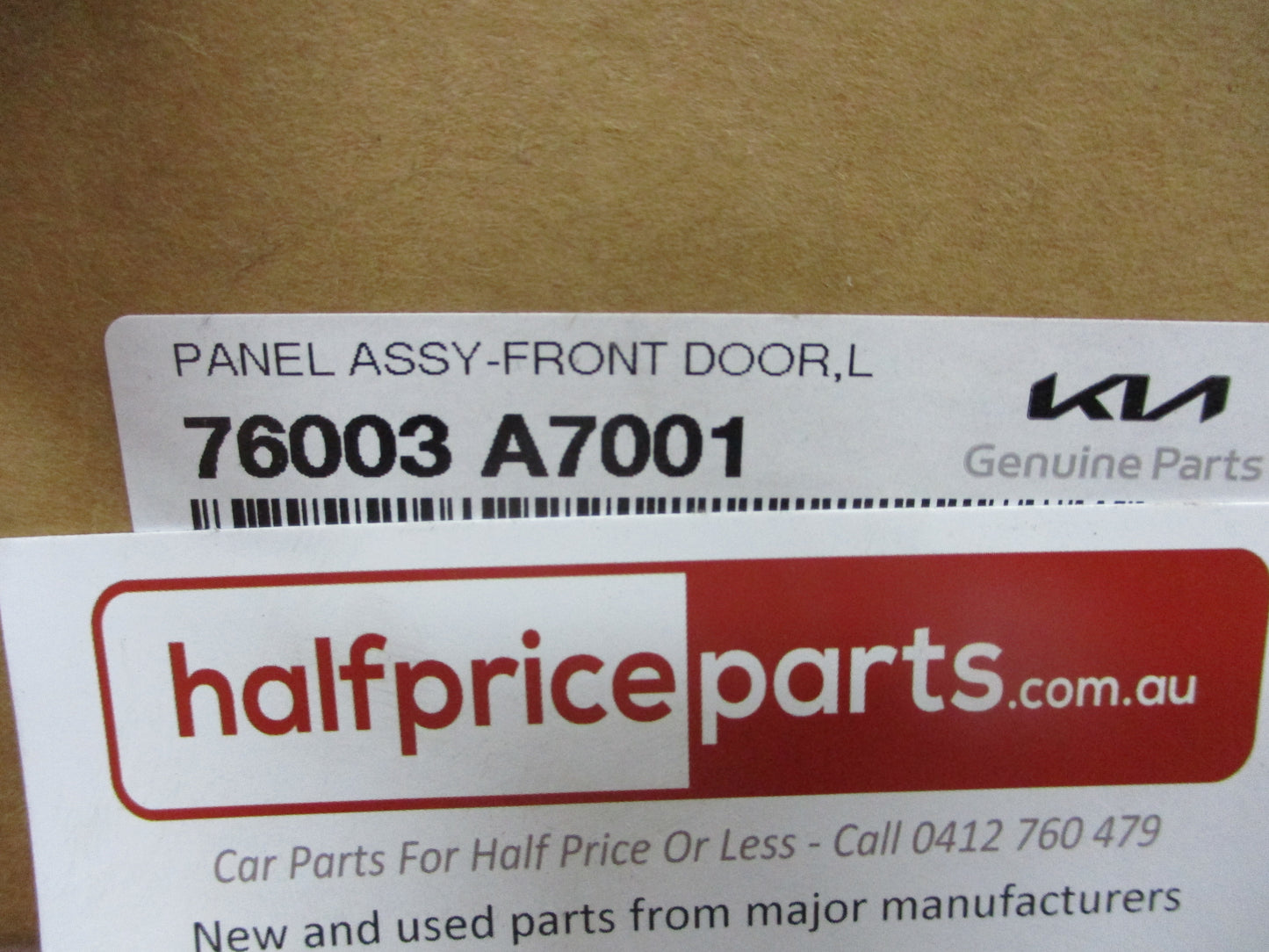 Kia Cerato Genuine Left Hand Front Door Assembly (Unpainted) New Part