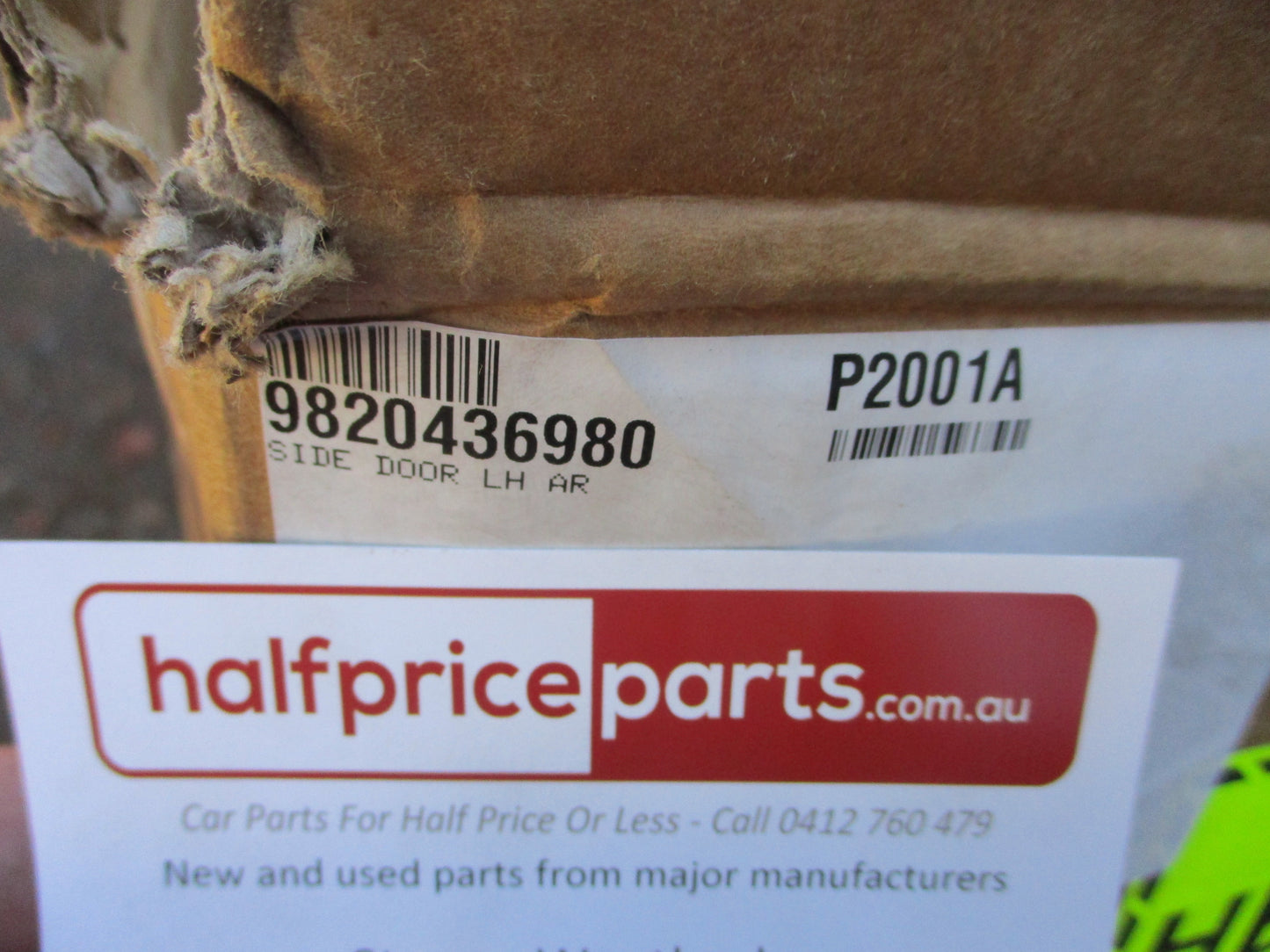 Peugeot Partner Genuine Left Hand Rear Loading Door Assembly (Unpainted) New Part