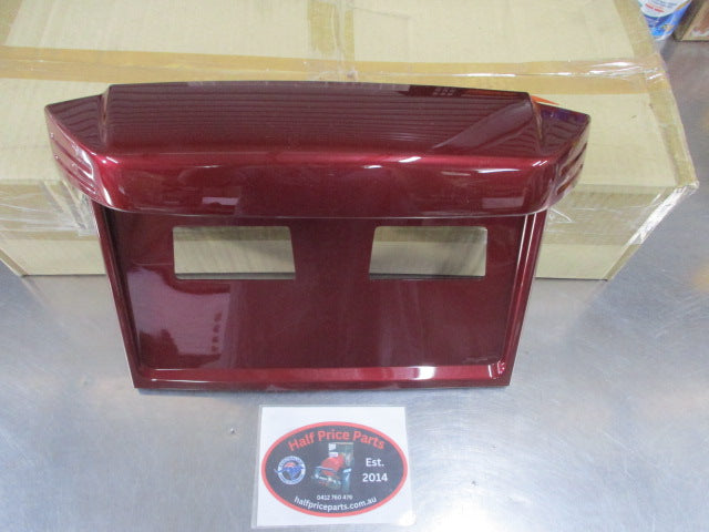 Mitsubishi Pajero Genuine Back Door License Plate Moulding (Factory Burgundy) New Part