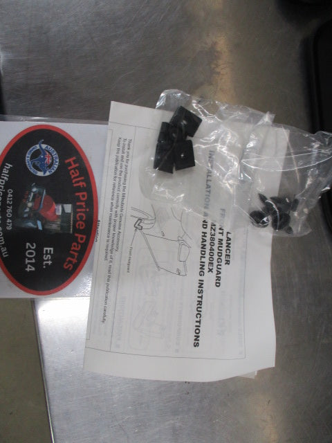 Mitsubishi Lancer Sedan Genuine Front Mud Flaps With Instructions/Fitting Kit New Part