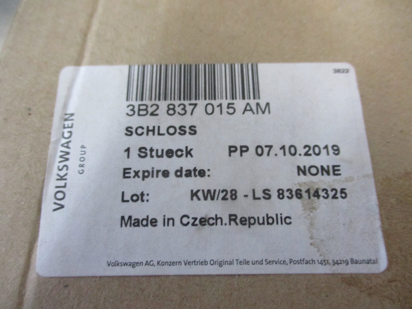 VW Polo 9N3/T5 Transporter Genuine Door Catch New Part