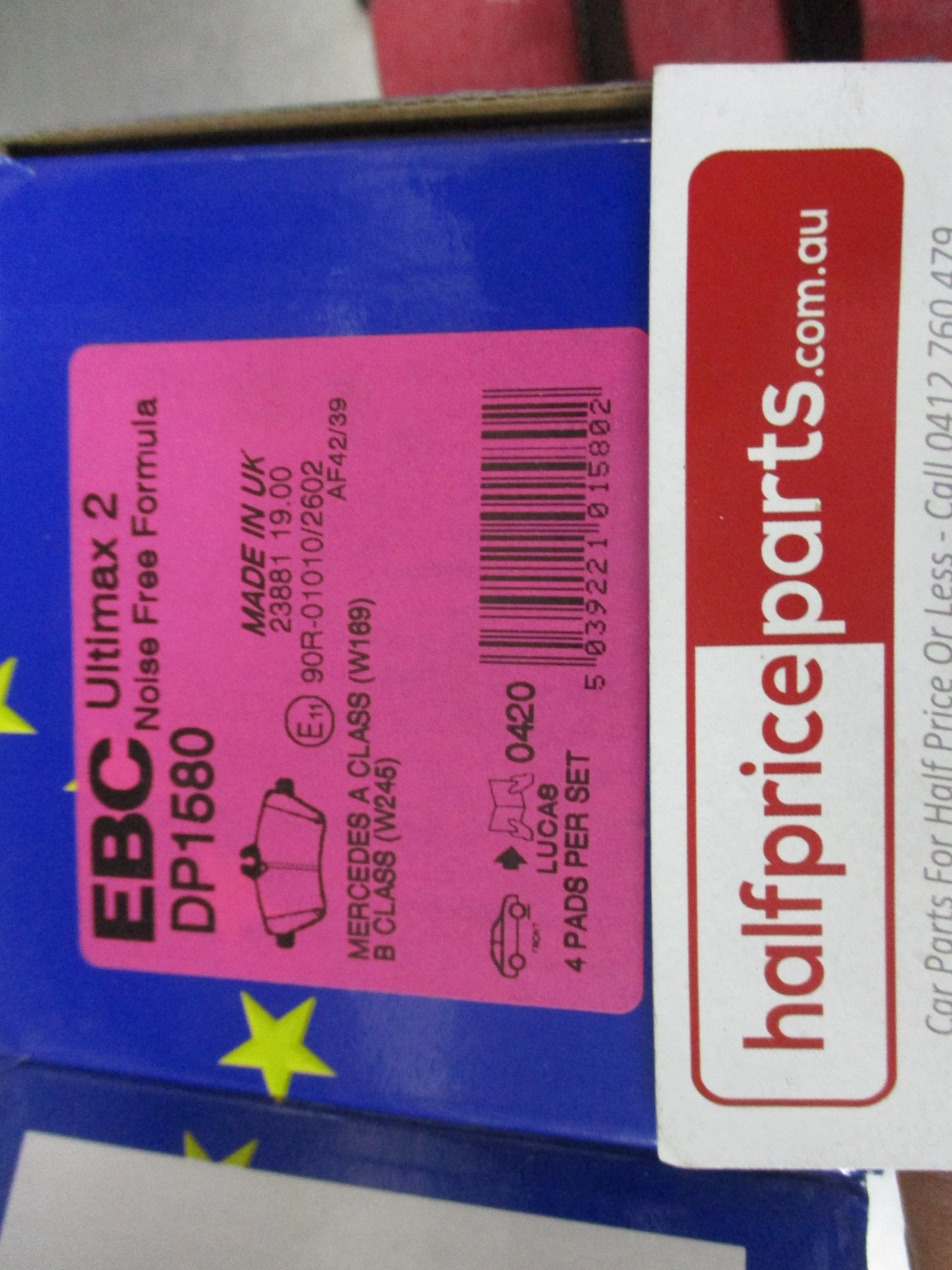 EBC Front Disc Brake Pad Set Suits Mercedes Benz A-Class-B-Class New Part
