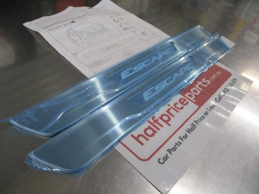 Ford Escape Genuine Non-Illuminated Stainless Steel Front Scuff Plate Set New Part