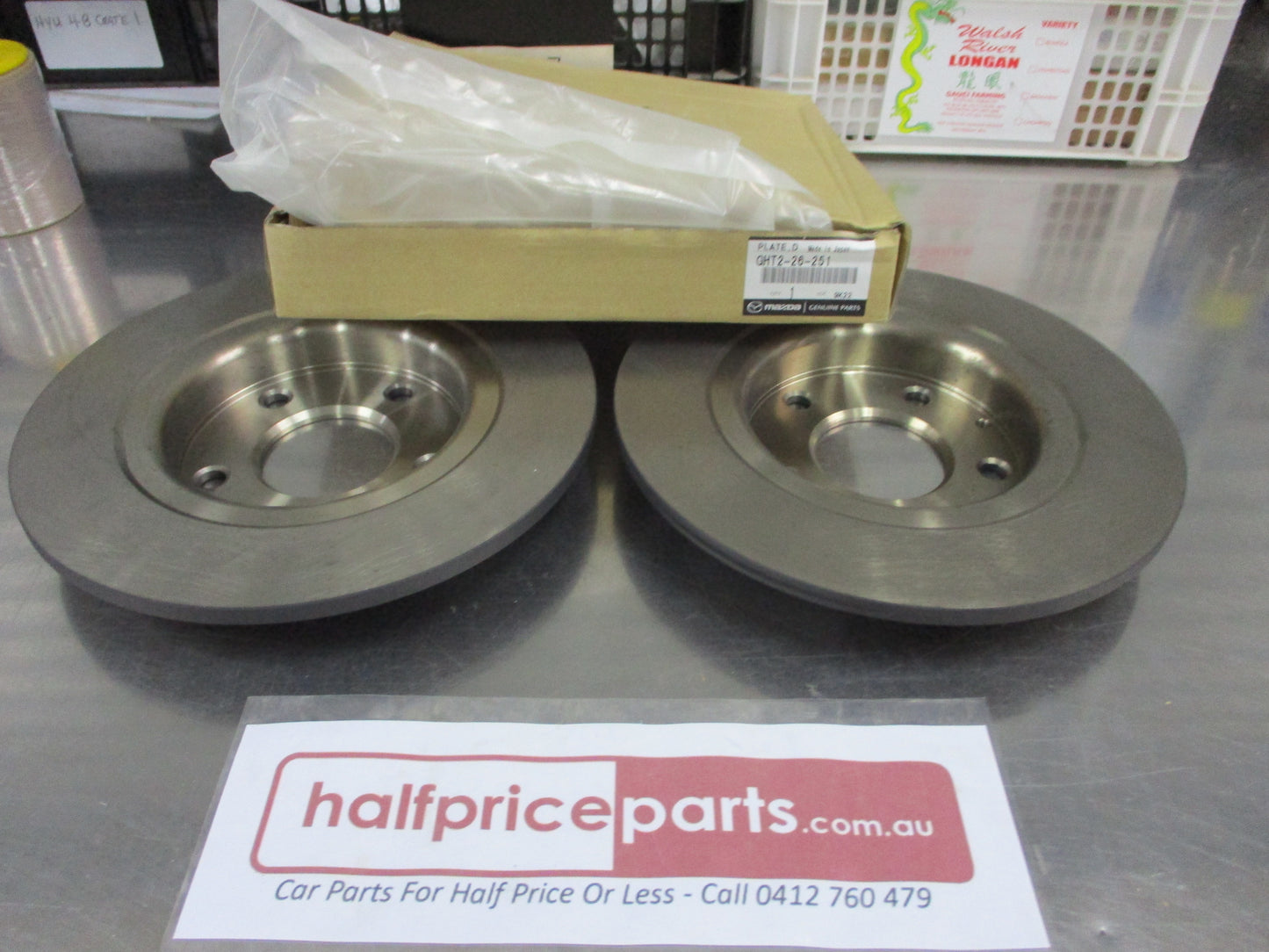 Mazda 6 Genuine Rear Disc Brake Disc Rotors (Pair) New Part