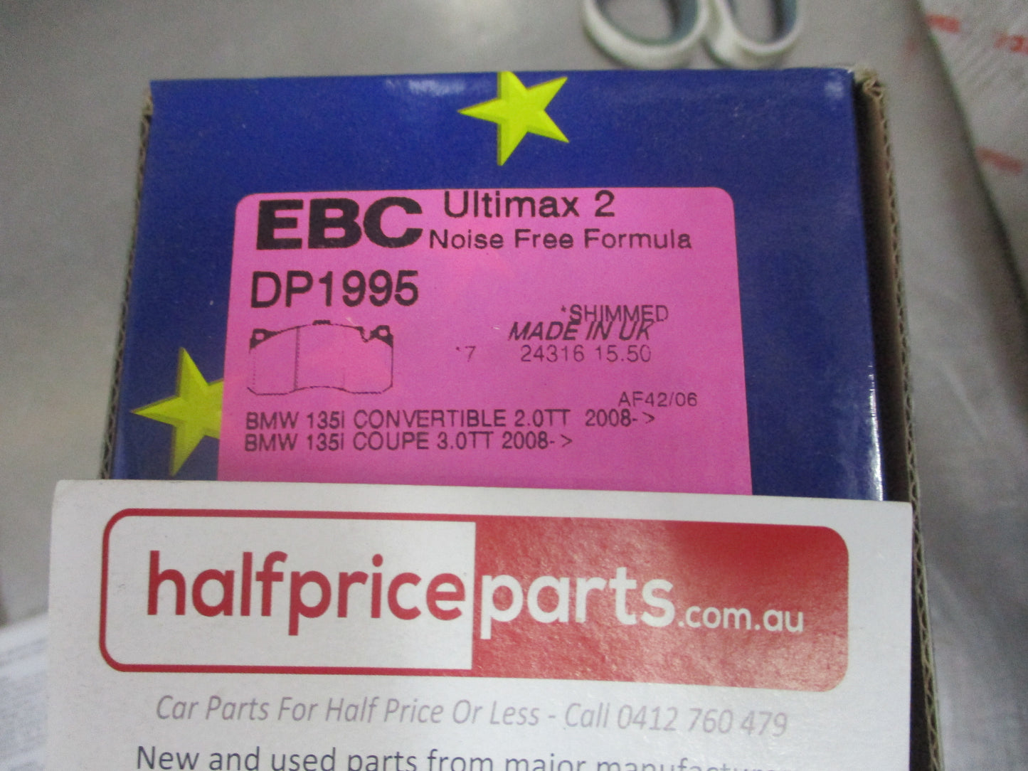 EBC Front Disc Brake Pad Set Suits BMW 1-Series/3-Series/Mini John Cooper Works R56 New Part