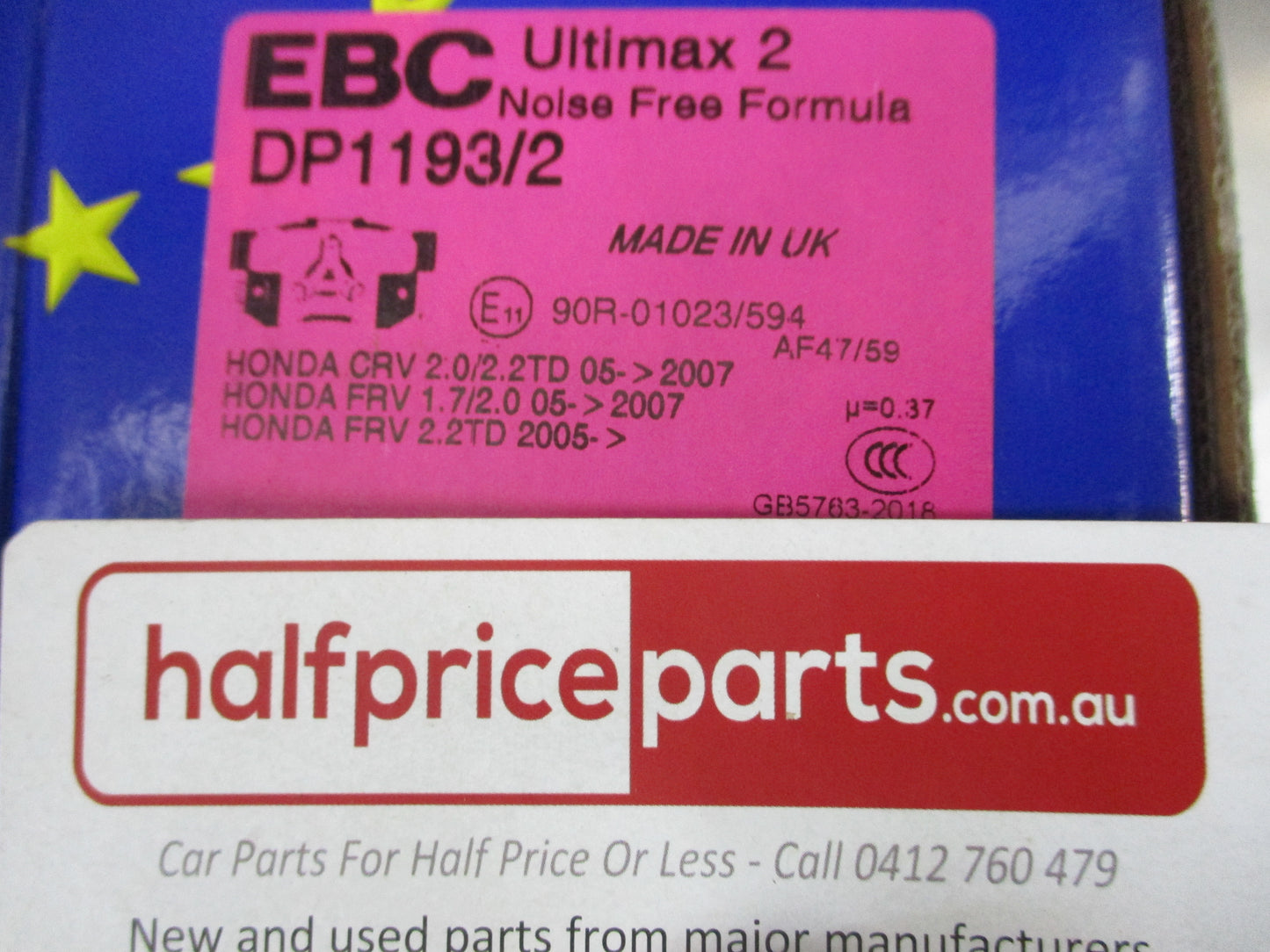 EBC Rear Disc Brake Pad Set Suits Honda Accord/CR-V/FR-V NNew Part