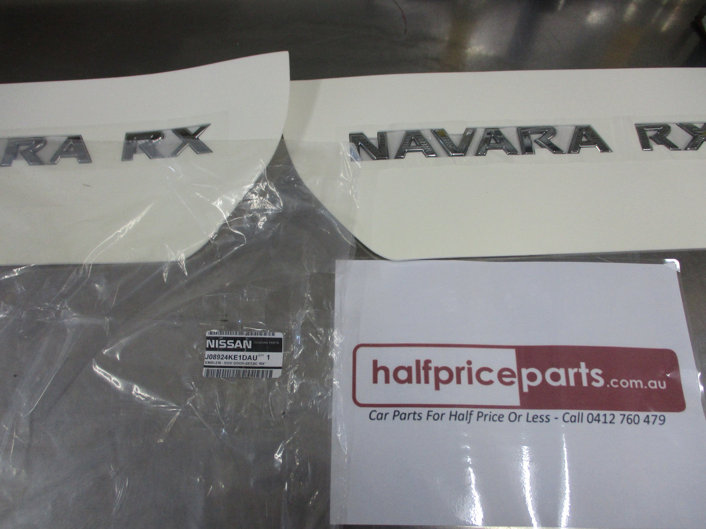 Nissan Navara RX Genuine Side Door Set Chrome Badge New Part