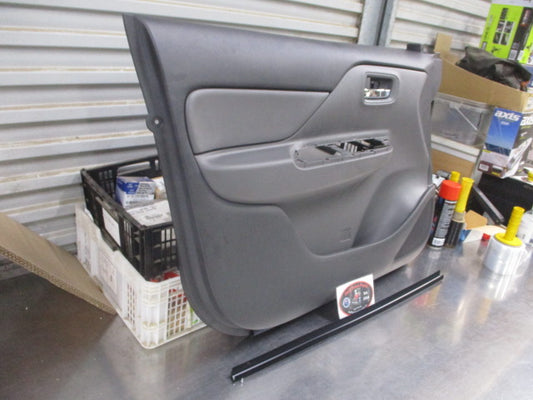 Mitsubishi MQ Triton Genuine Left Hand Front Door Trim (Gray/Black) New Part