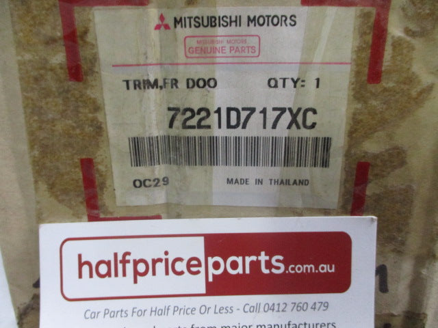 Mitsubishi MQ Triton Genuine Left Hand Front Door Trim (Gray/Black) New Part