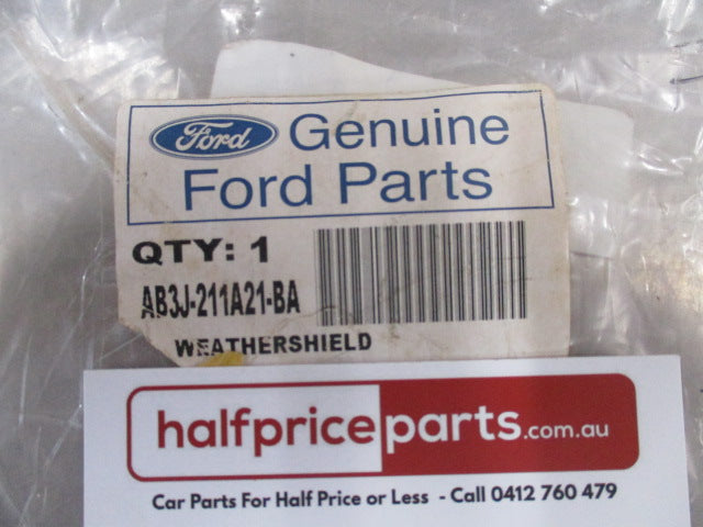 Ford PX Ranger Genuine Left Hand Front (Passenger) Weather Shield With Fitting Kit New Part