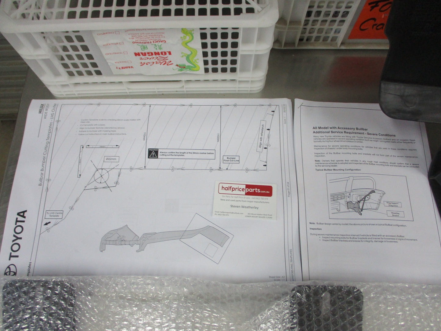 Toyota Hilux Rogue-SR5-SR Genuine Steel Winch Bar Kit New Part
