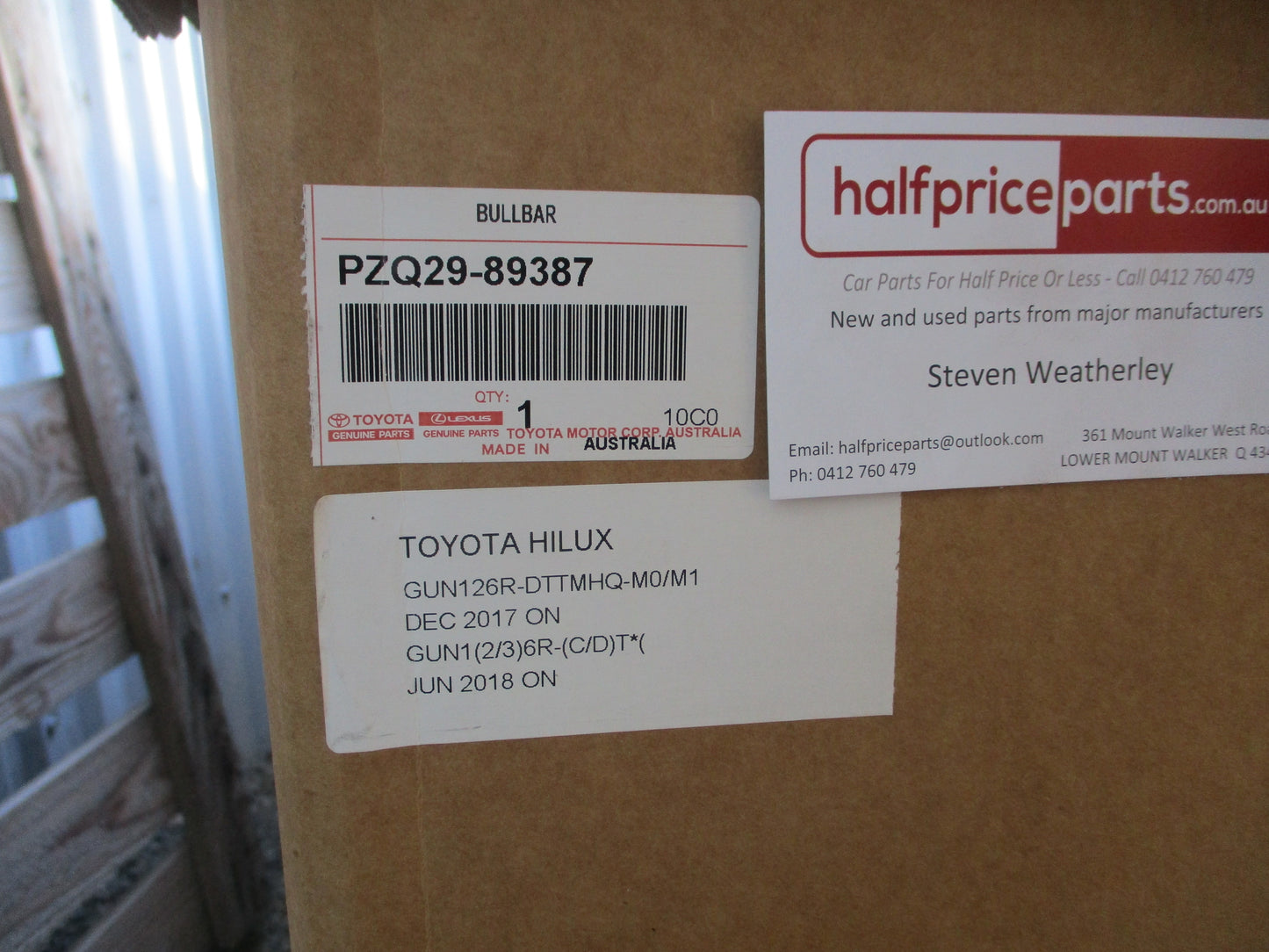 Toyota Hilux Rogue-SR5-SR Genuine Steel Winch Bar Kit New Part