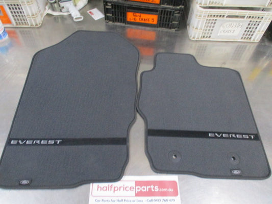 Ford Everest UA Genuine Front Carpet Mat Set With Logo New Part