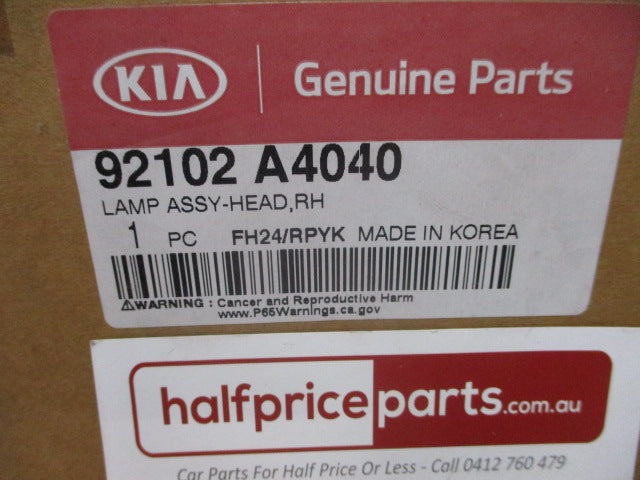 Kia Rondo Genuine Right Hand Front Head Light (Drivers) New Part