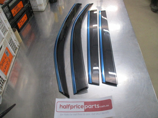 Subaru Forester Genuine Chrome Weathershield Set Of 4 Front ande Rear New Part